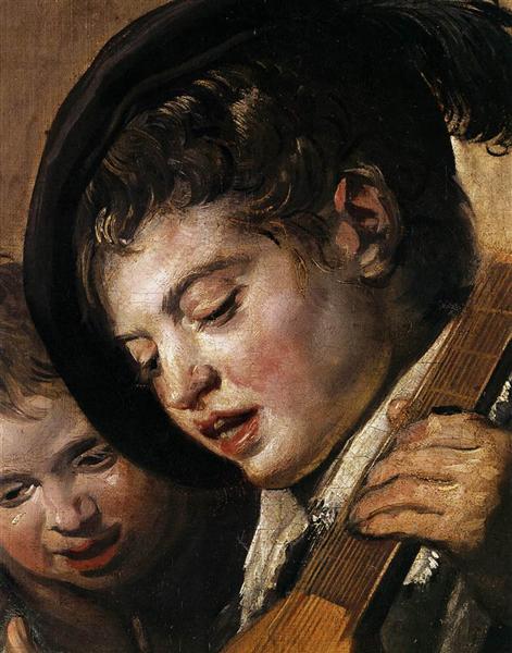 Two Boys Singing (detail), c.1625 - 哈爾斯