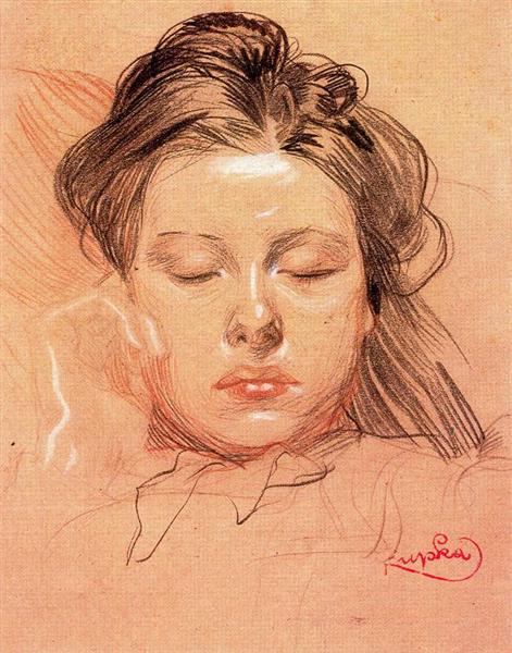 Sleeping Face, 1902 - František Kupka