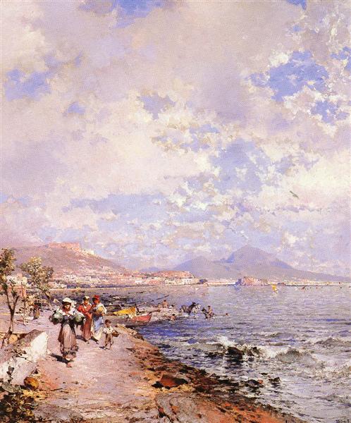 The Bay of Naples - Франц Рихард Унтербергер