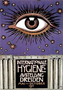 Poster for the International Hygiene Exhibition 1911 in Dresden - Франц фон Штук