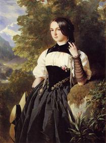 A Swiss Girl from Interlaken - Franz Xaver Winterhalter