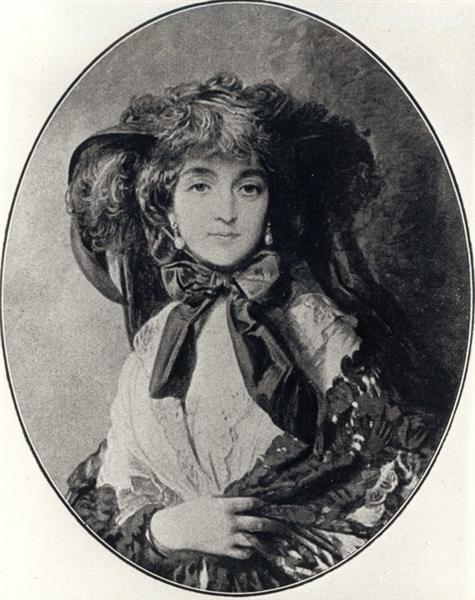 Portrait of Katarzyna Potocka née Branicka, wife of Adam Potocki, c.1850 - Франц Ксавер Вінтерхальтер