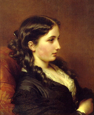 Study of a Girl in Profile, 1862 - 弗朗兹·克萨韦尔·温德尔哈尔特