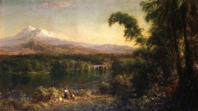 Figures in an Ecuadorian Landscape, 1872 - Фредерик Эдвин Чёрч