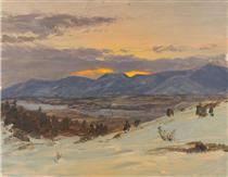 Winter Twilight from Olana - Frederic Edwin Church