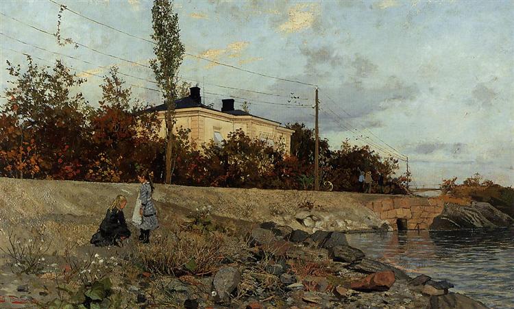 Evening at the Bay of Frogner, 1880 - Фриц Таулов
