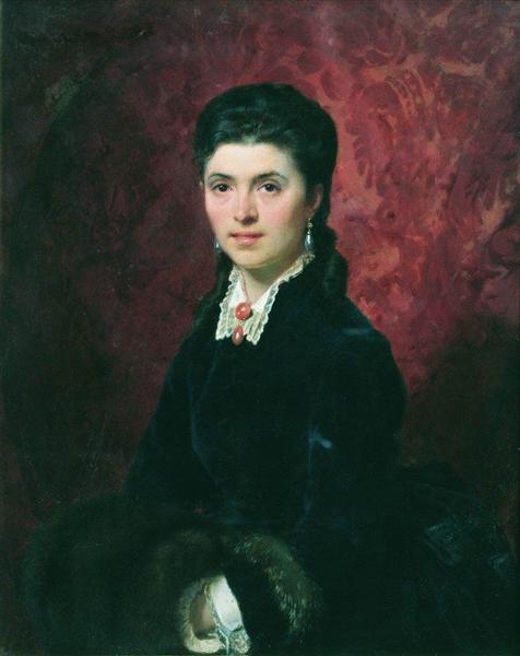 Portrait of Elena Grigoriyevna Tolstaya, 1873 - 1874 - Федір Бронников