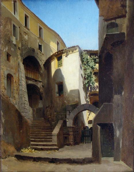 Street in Italy, c.1850 - Фёдор Бронников