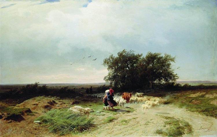 Возвращение стада, 1868 - Фёдор Васильев