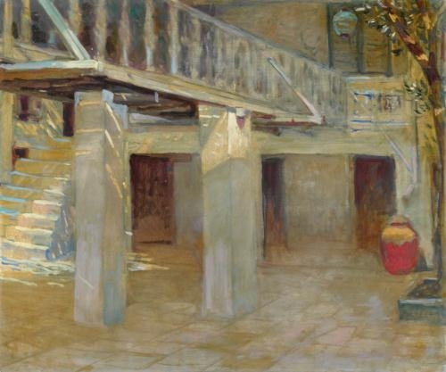My Courtyard (in Bangkok), 1911 - Galileo Chini
