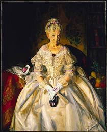 Mrs. T in Cream Silk, No. 2 - George Bellows