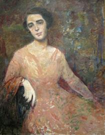 Lady with Pink Dress - George Demetrescu-Mirea