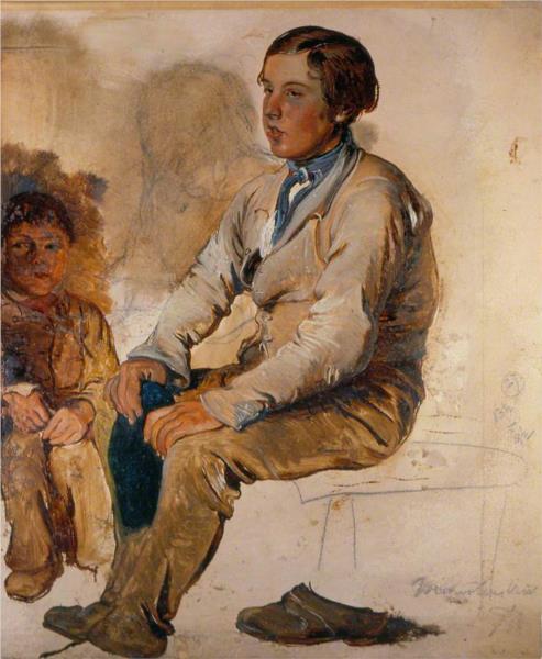 Boy Saying His Catechism, 1843 - Джордж Харві