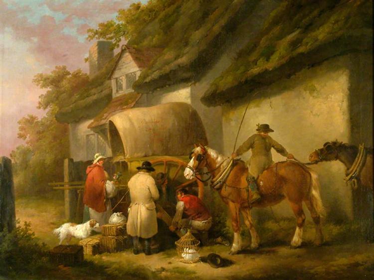 The Carrier Preparing to Set Out, 1793 - George Morland