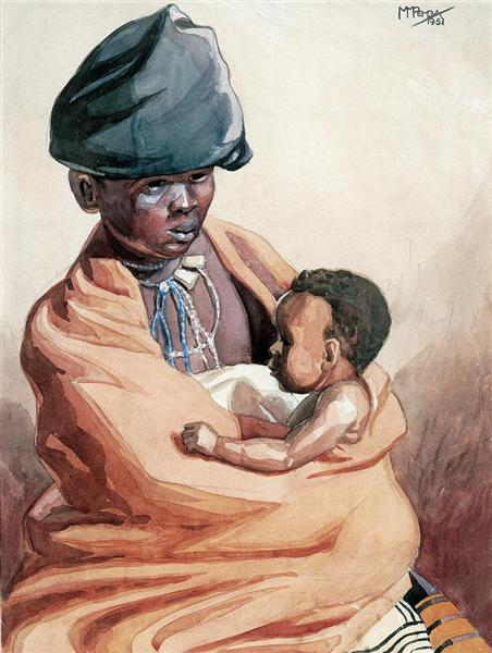Mother and child, 1951 - George Pemba