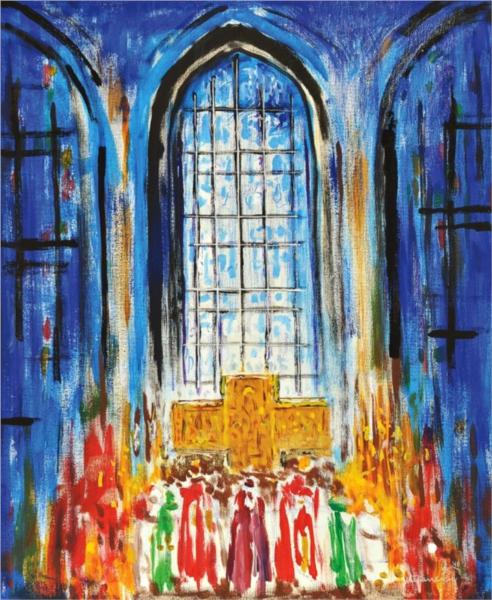 Divine Service in the Cathedral, 1995 - George Stefanescu