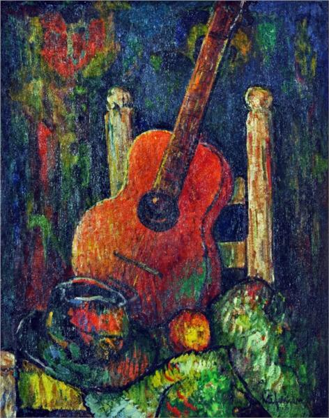 Still-life with Guitar, 1970 - George Stefanescu