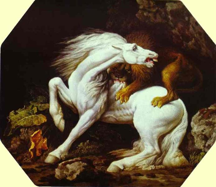 Horse Attacked by a Lion, 1762 - 1765 - George Stubbs