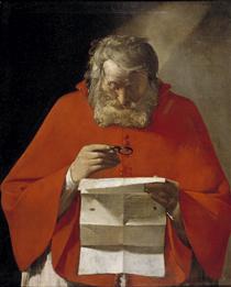 Saint Jerome reading a letter - 喬治．德．拉圖爾