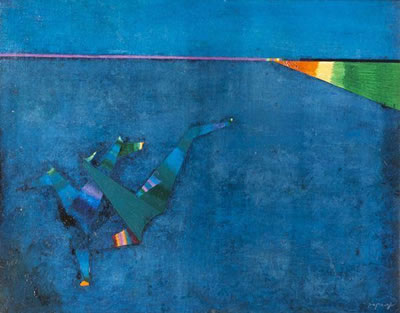 Composition (Blue Background) - Georges Papazoff