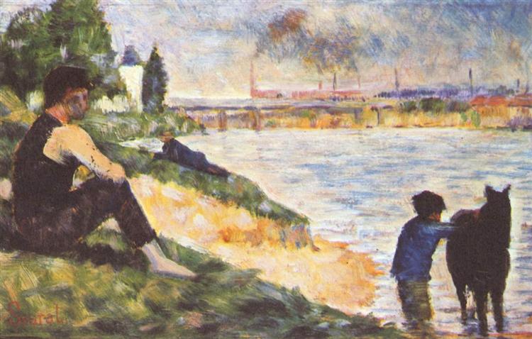 Boy with horse, 1883 - Georges Seurat
