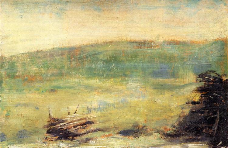 Landscape at Saint-Ouen, 1878 - 1879 - Жорж Сера