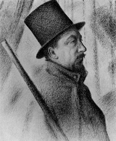Портрет Поля Синьяка, 1890 - Жорж Сёра