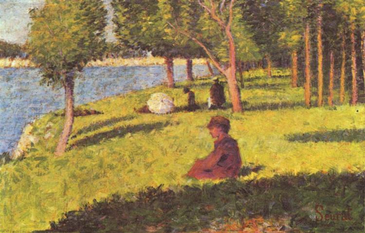 Сидящие фурыиг, 1884 - Жорж Сёра