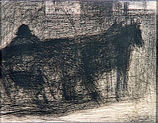 Two-horse hitch, 1882 - 1883 - Georges Pierre Seurat