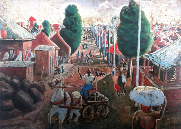Horse and Cart. Sophiatown, 1940 - Gerard Sekoto