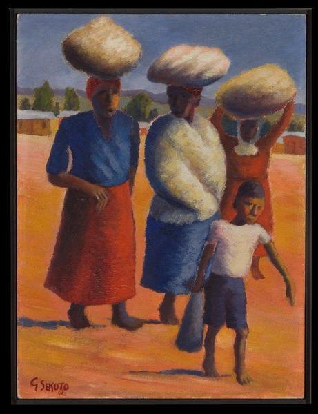 WOMEN AND CHILD, EASTWOOD, PRETORIA, 1946 - Gerard Sekoto