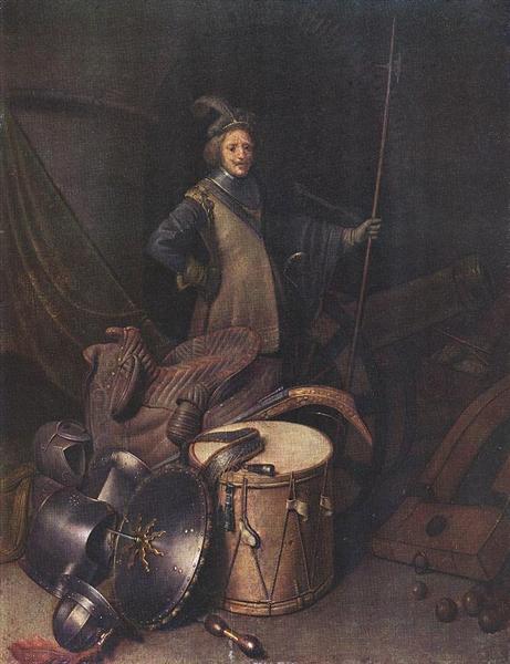 Officer of the Marksman Society in Leiden, c.1630 - Герард Доу