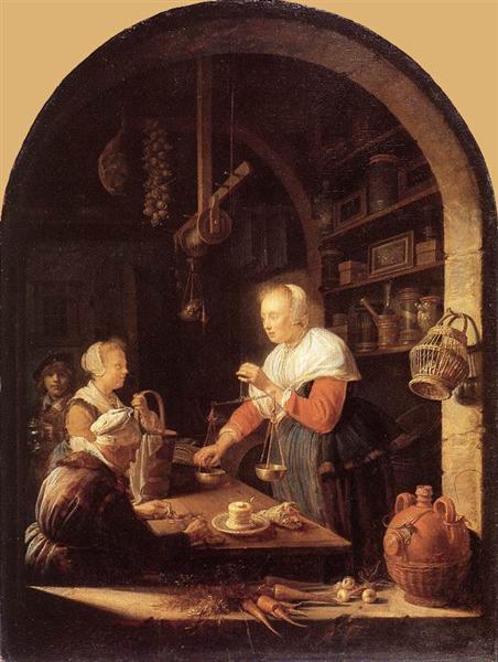 The Village Grocer, 1647 - Герард Доу