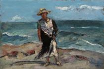 Woman on the Seashore - Gheorghe Petrascu