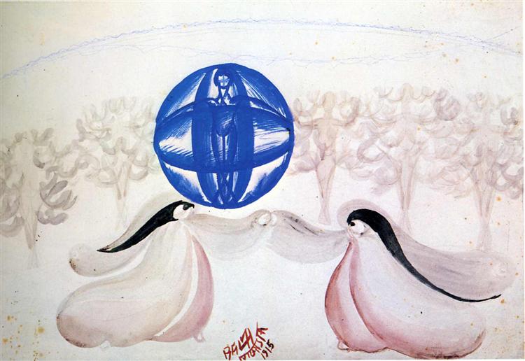 Design sketches: 'Mimicry synoptic' or 'Spring', 1915 - Giacomo Balla