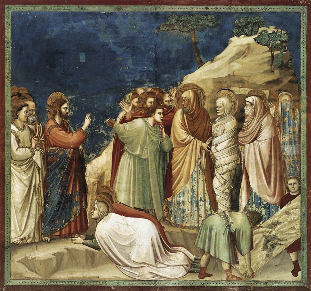 medieval painting saint lazarus