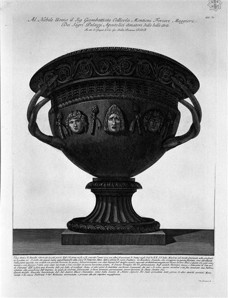 Antique vase of basalt found on the Quirinal in 1772 - Giovanni Battista Piranesi