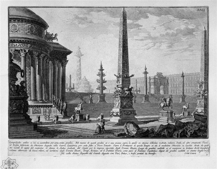 Old Capitol that was lit for about one hundred steps - Giovanni Battista Piranesi