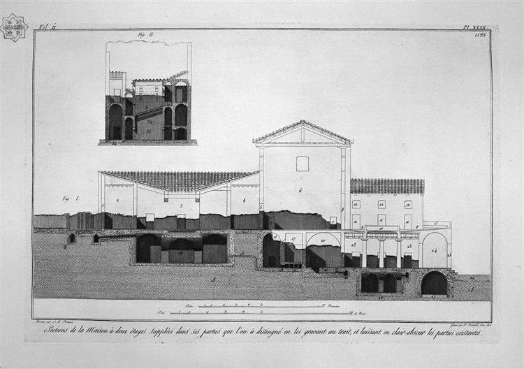 Plan of a two-story house - Giovanni Battista Piranesi