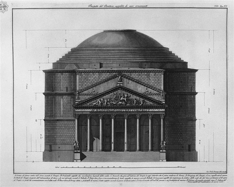Statement of the Pantheon supplied  to it`s ornaments - Джованні Баттіста Піранезі