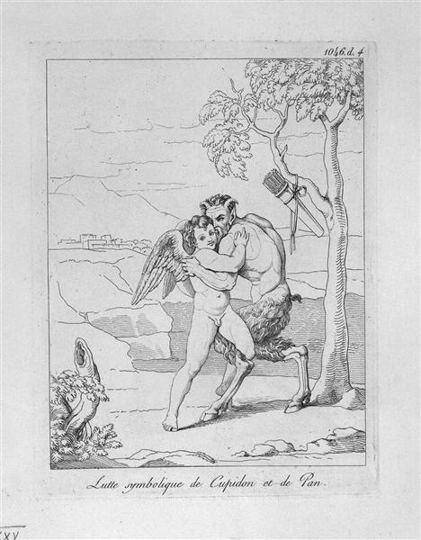 Symbolic struggle of Cupid and Pan - Джованни Баттиста Пиранези