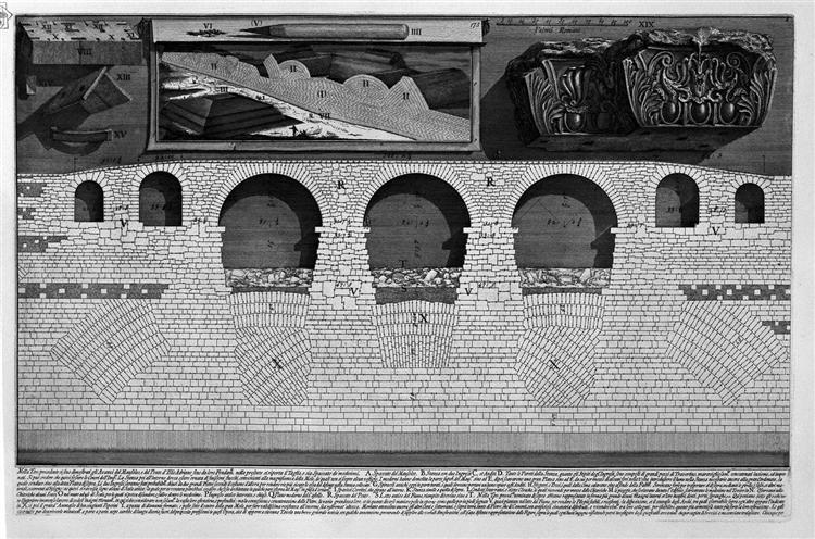 The Roman antiquities, t. 4, Plate VII. Following the above table. - Giovanni Battista Piranesi