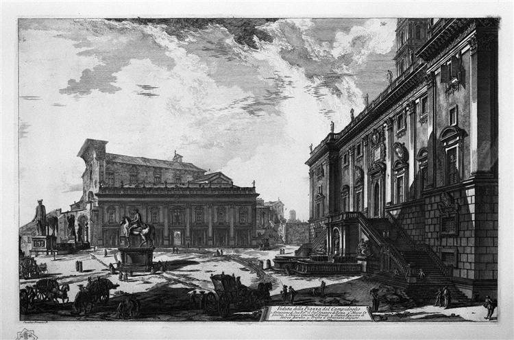 View of the Piazza del Campidoglio - Giovanni Battista Piranesi