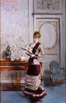 A Lady Admiiring a Fan - Джованни Болдини