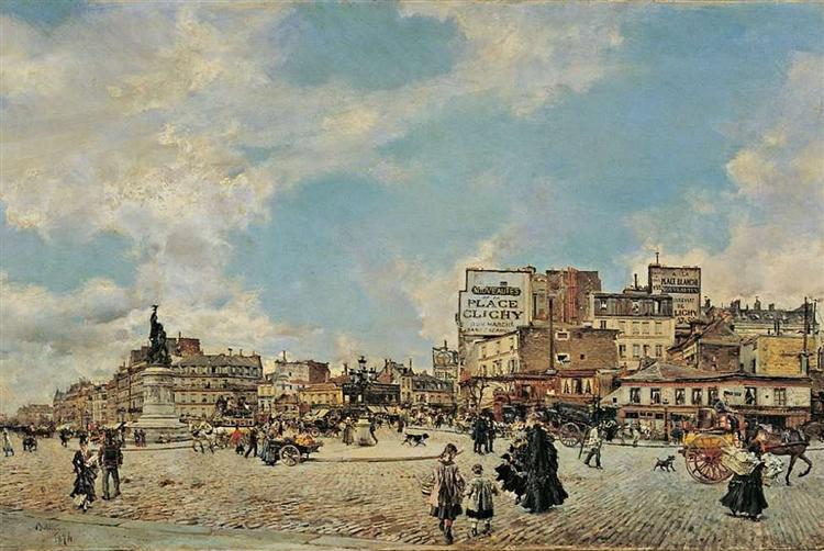 Place Clichy, 1874 - Джованни Болдини