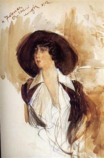 Portrait of Donna Franca Florio - 乔瓦尼·波尔蒂尼