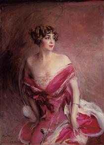 Portrait of Mlle de Gillespie - La Dame de Biarritz - Джованни Болдини