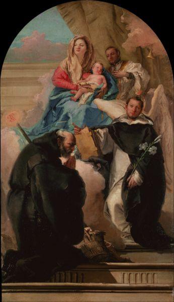 Madonna and Child with Three Saints, c.1759 - c.1762 - Giandomenico Tiepolo