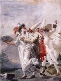 Pulcinella in Love - Giovanni Domenico Tiepolo