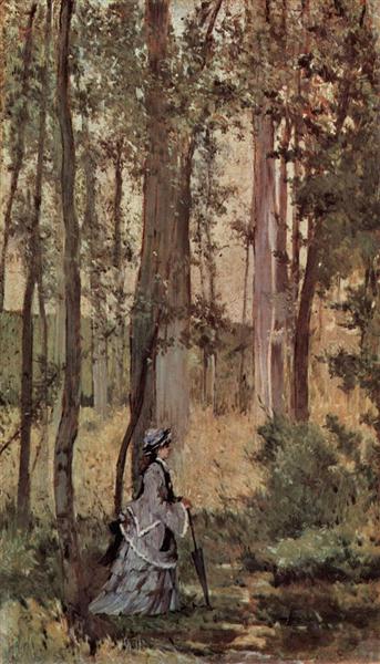 Lady in the forest, 1874 - 1875 - Джованні Фатторі
